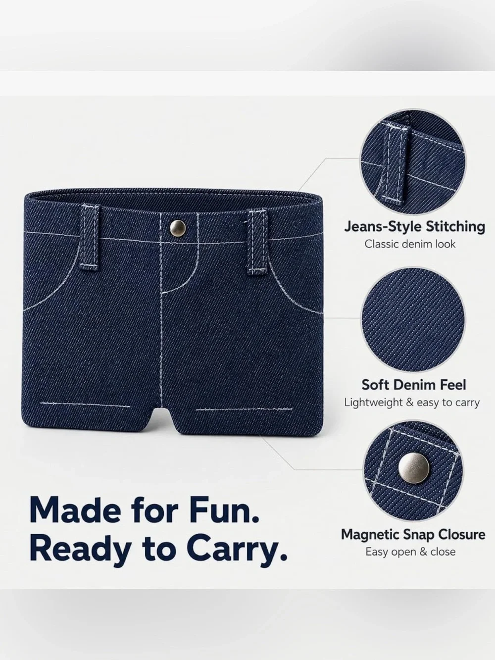 Denim Card wallet ..6 card slots